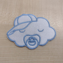 Motif Patch Cute Baby Themed Clouds 2 Tone