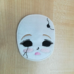 Motif Patch Toy Making Toy Making Creepy Halloween Cracked Ivory Doll Face