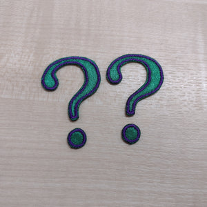 2 x Motif Patch Cosplay Small Question Marks Style A 3cm / 4cm / 5cm tall