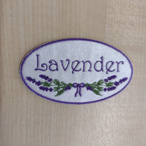Motif Patch Personalised Text Lavender Flower Logo