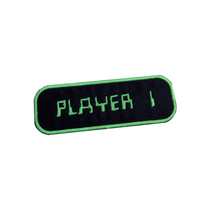 Motif Patch Personalised Name Tag Retro Gamer Style