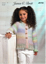 Knitting Pattern Leaflet James C Brett JB700 CHUNKY Cardigan