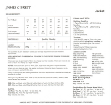 Knitting Pattern Leaflet James C Brett JB699 CHUNKY Jacket