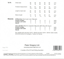 Knitting Pattern Leaflet Peter Gregory 7213 Aran Baby Raglan Cardigans / Hat