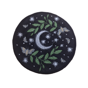 Motif Patch Moonlight Stars Moth Leaves