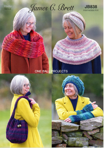 Knitting Pattern Leaflet James C Brett JB837 Chunky ONE BALL PROJECTS