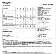 Knitting Pattern Leaflet UKHKA 275 DK Baby Cardigans / Dress