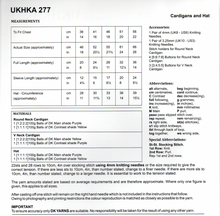 Knitting Pattern Leaflet UKHKA 277 DK Baby Colourwork Raglan Cardigan / Hat