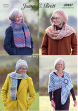 Knitting Pattern Leaflet James C Brett JB837 Chunky ONE BALL PROJECTS