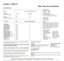 Knitting Pattern Leaflet James C Brett Ladies DK Cable Gloves / Hat / Scarf