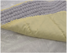 Handmade Soft Fluffy Pom Pom Crochet Trimmed Fabric Lined Baby Car Seat Blanket