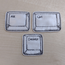 Motif Patch Funny IT Computer Nerd Ctrl-Alt-Del