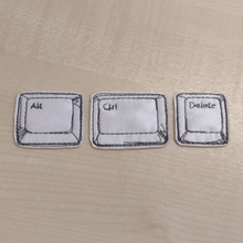 Motif Patch Funny IT Computer Nerd Ctrl-Alt-Del