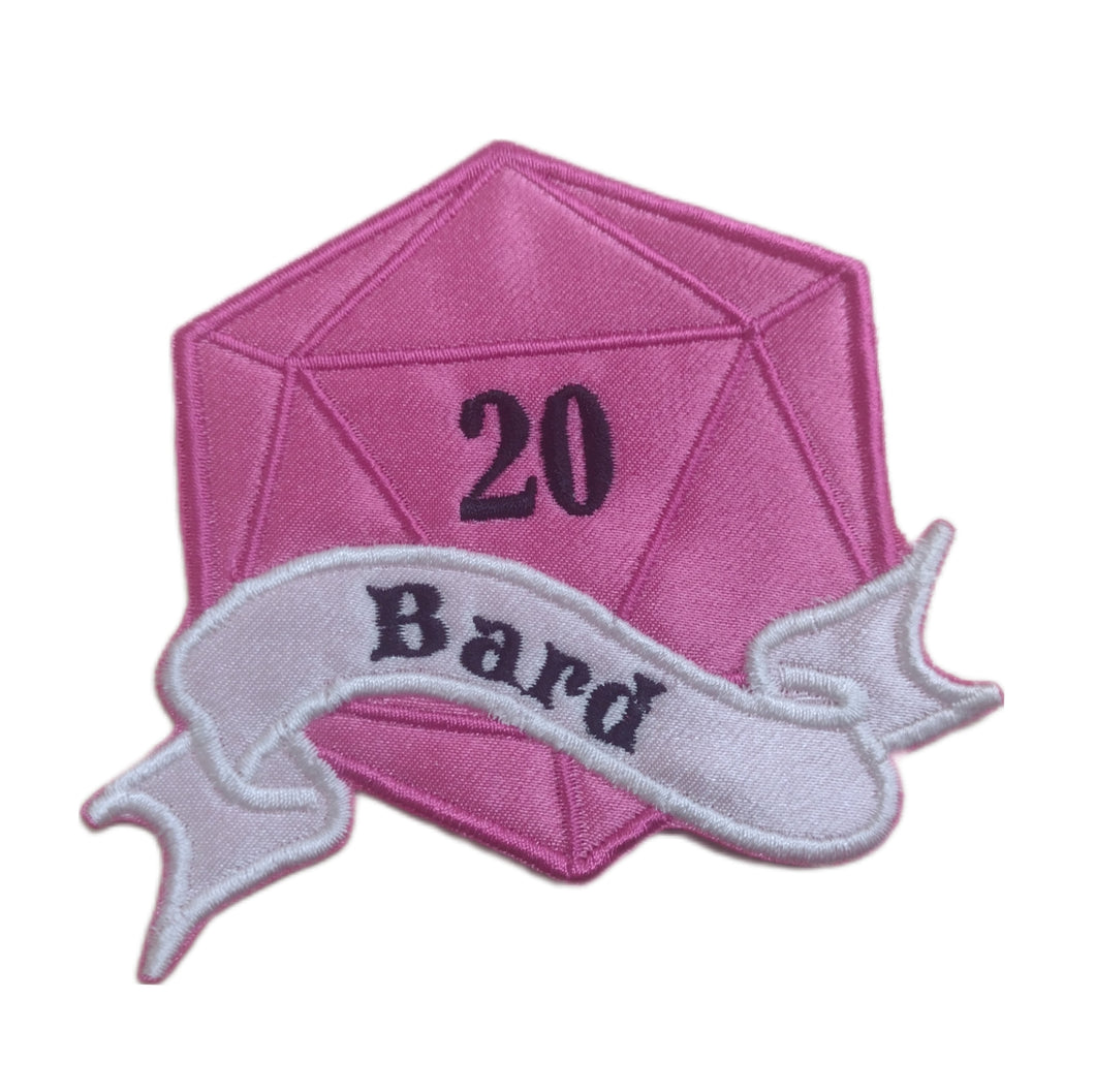 Motif Patch D20 Banner Dice RPG Class Bard