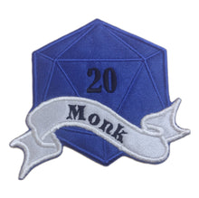 Motif Patch D20 Banner Dice RPG Class Monk