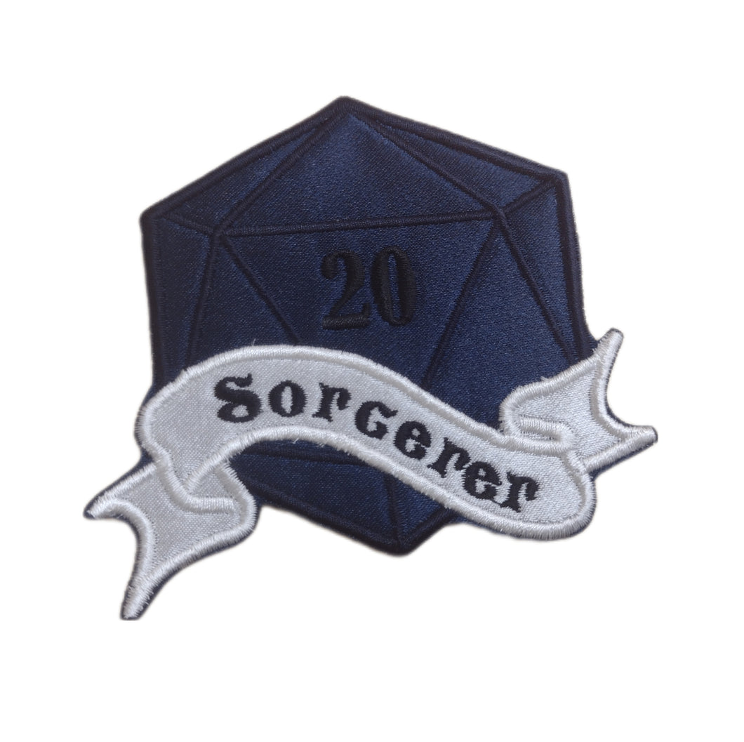 Motif Patch D20 Banner Dice RPG Class Sorcerer