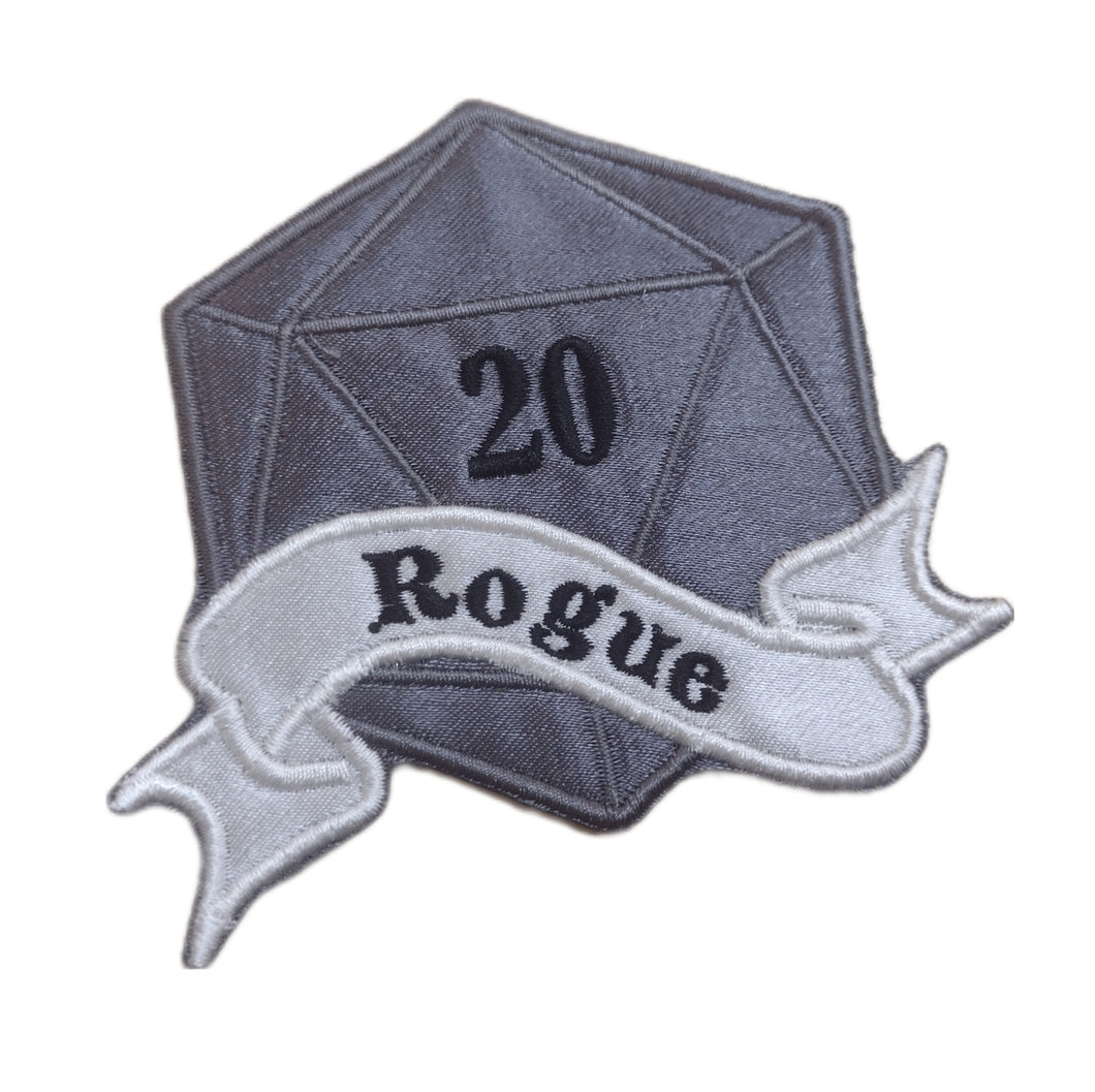 Motif Patch D20 Banner Dice RPG Class Rogue