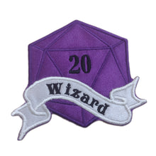 Motif Patch D20 Banner Dice RPG Class Wizard