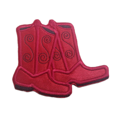 Motif Patch Line Dancing Cowboy Boots