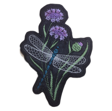 Motif Patch Floral Dragonfly
