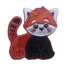 Motif Patch Plush Velvet Red Panda