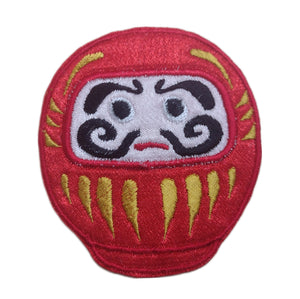 Motif Patch Japanese Blessing Daruma Doll