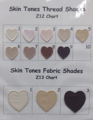 Shade Card - Thread & Fabric Skintones