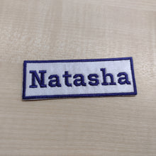 Motif Patch Personalised Name Text Rectangle / Square *Choose size & Border Style*