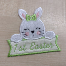 Motif Patch Personalised Name Banner Cute Bunny
