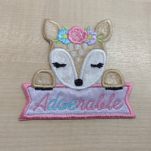Motif Patch Personalised Name Banner Cute Baby Deer Fawn