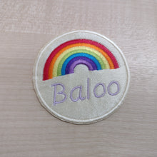 Motif Patch Personalised Name Text Round Rainbow