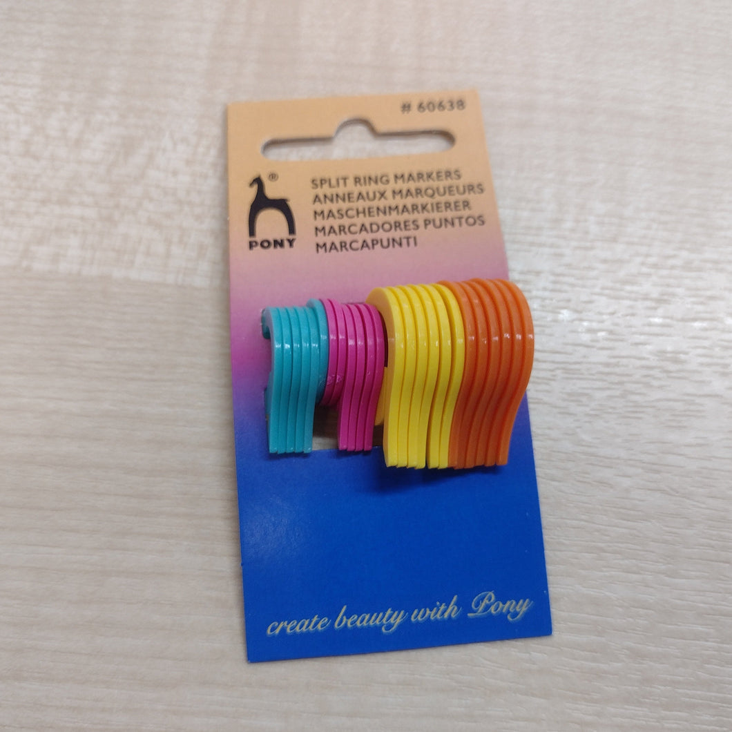 Haberdashery Plastic Split Ring Stitch Marker Pack