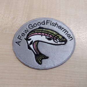 Motif Patch Personalised Leaping Rainbow Trout Fish