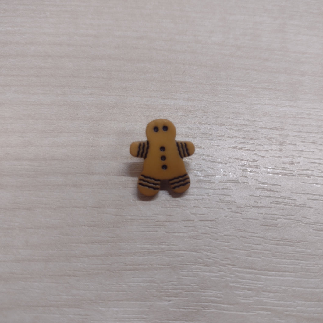 Buttons Shank Novelty Christmas Gingerbread Man