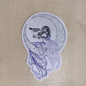 Motif Patch Large Mystical Angel Fairy on the Moon