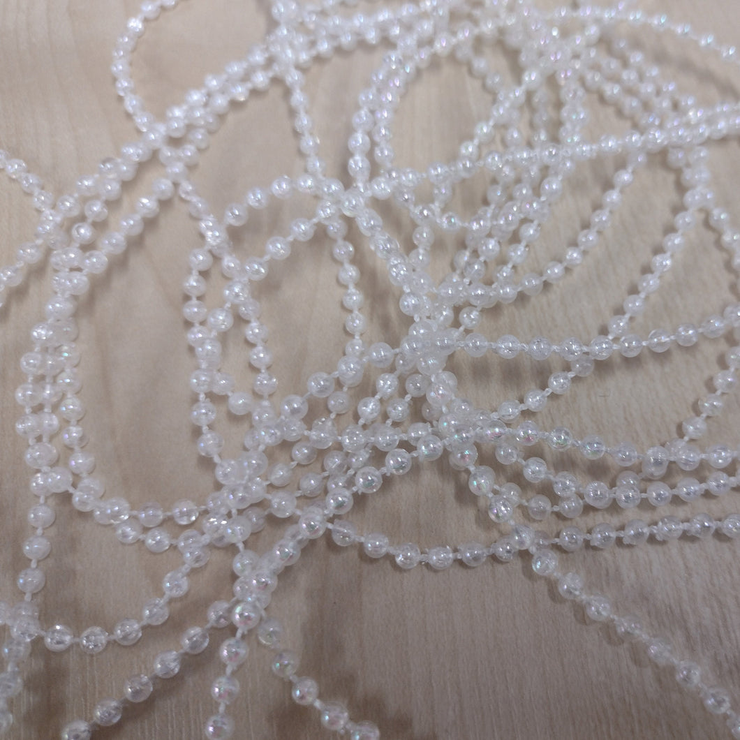 Plastic Pearl Beaded Bead String 3mm wide