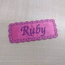 Motif Patch Personalised Name Lace style Border