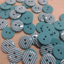 Buttons Plastic Round 2 Hole Candy Stripe 1.5cm (15mm)