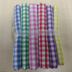 Fabric Woven Polycotton Quilting Craft F/Q Pack Small Gingham