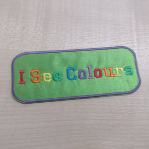 Motif Patch Rainbow Font 2 Personalised Name Tag