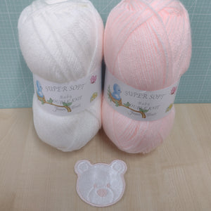 Motif & DK Yarn Pack - Teddy Bear Face Design