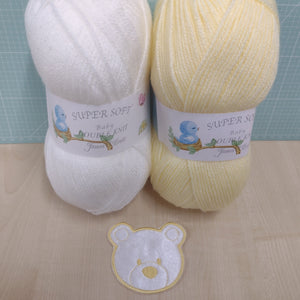 Baby Motif & DK Yarn Pack - Teddy Bear Face Design