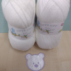 Baby Motif & DK Yarn Pack - Teddy Bear Face Design