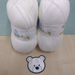 Motif & DK Yarn Pack - Teddy Bear Face Design