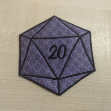 Motif Patch RPG Pattern Fabric D20 Dice