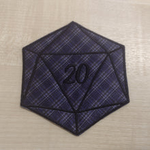 Motif Patch RPG Pattern Fabric D20 Dice