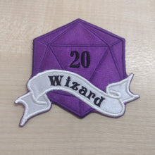 Motif Patch D20 Banner Dice RPG Class Wizard