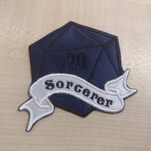 Motif Patch D20 Banner Dice RPG Class Sorcerer