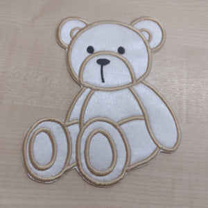 1 x Motif Patch Sitting Teddy Bear