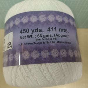 1 x 450yd balls Crochetta 10 100% Crochet Cotton